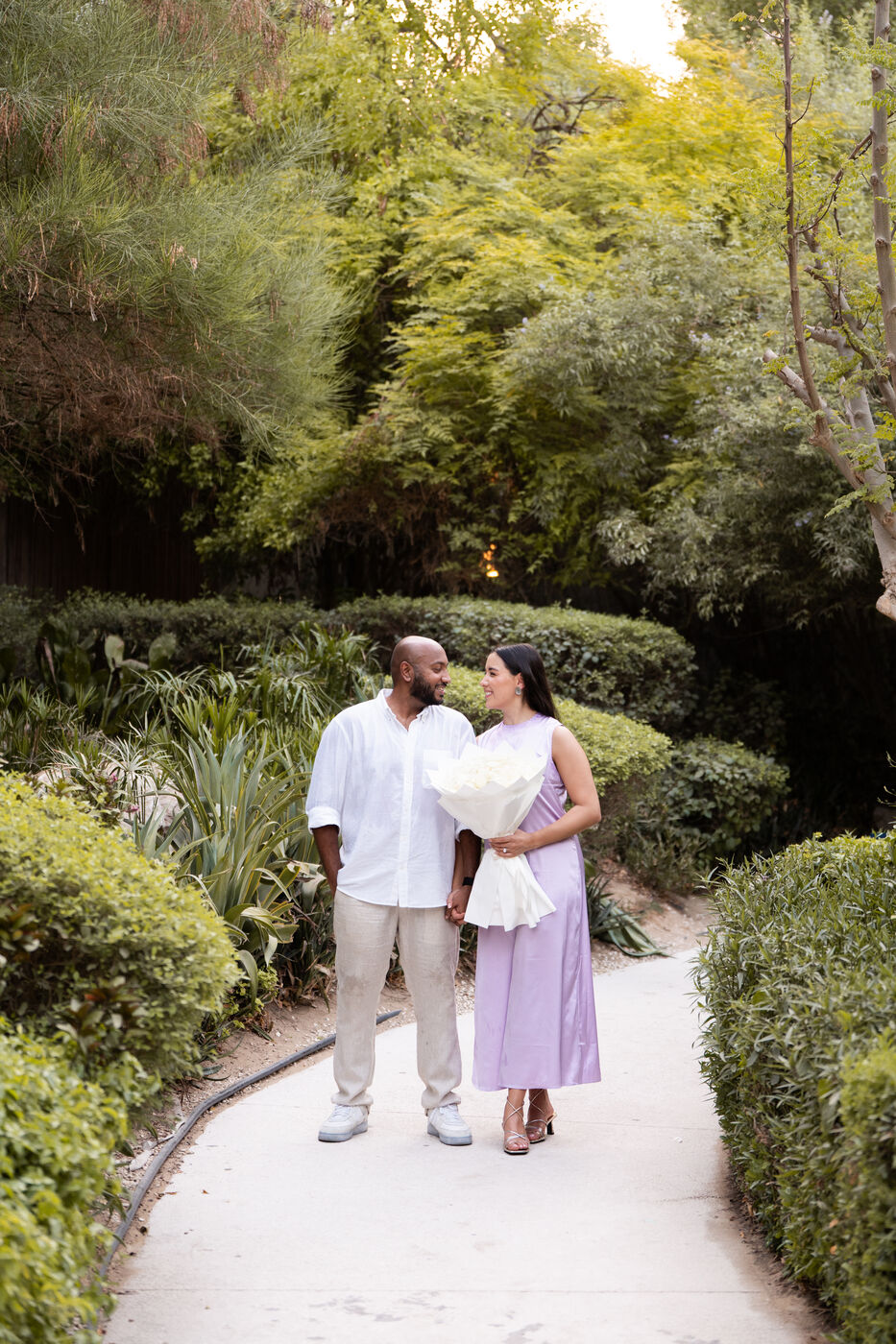 Walking through the garden